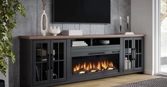 fireplace tv console